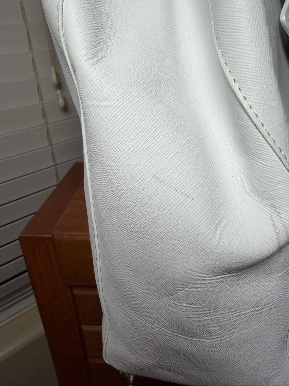ClaudiaG White & Gray Oversized Tote Bag Purple Interior Work Travel Bag